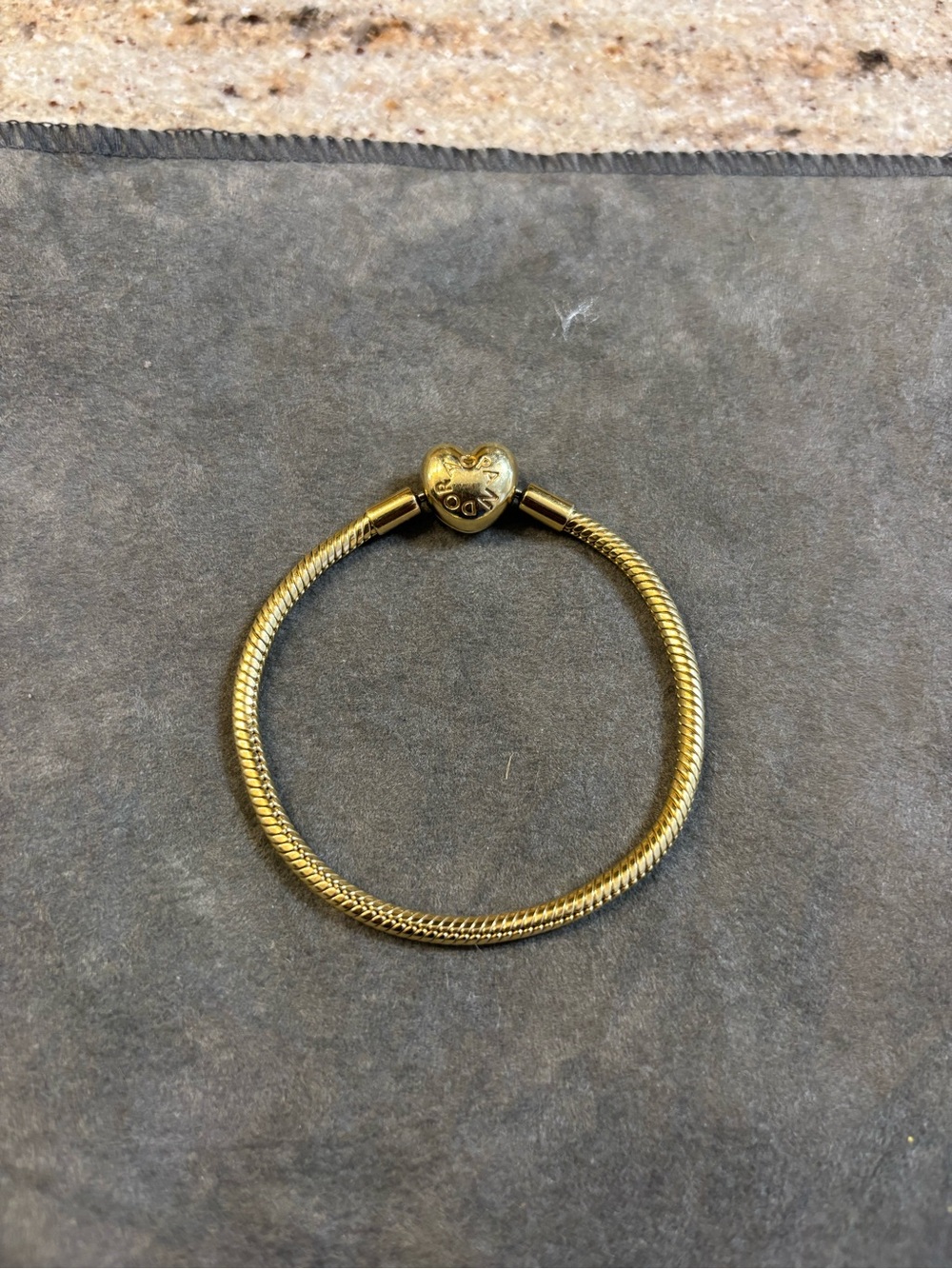 Pandora Heart Clasp Snake Chain Bracelet